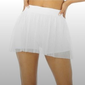 NWT Alo Mesh Flirty Tennis Skirt White Size Small